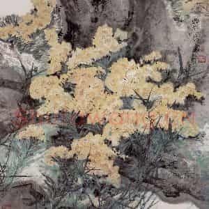 1986年 郭怡孮《幽谷》国画花鸟作品图片鉴赏