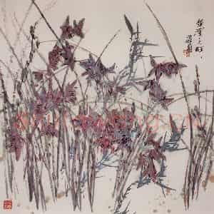 1986年 郭怡孮《楚泽之畔》国画花鸟作品图片鉴赏