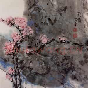 1987年 郭怡孮《雨后》国画花鸟作品图片鉴赏