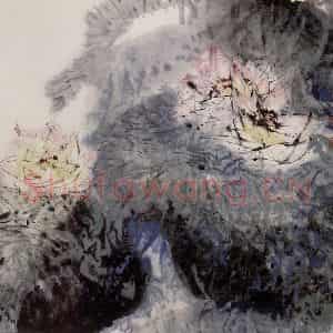 1988年 郭怡孮《半是浓妆半淡妆》国画花鸟作品图片鉴赏