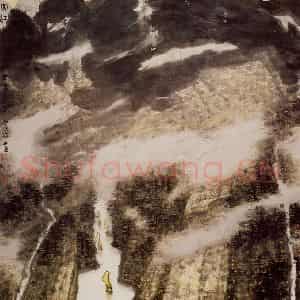 2003年 李宝林《大江东去》国画山水作品图片鉴赏