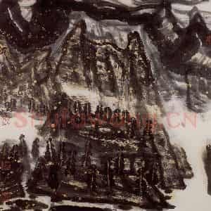 2004年 李宝林《涌动的大山》国画山水作品图片鉴赏