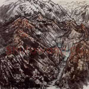 1998年 李宝林《苍山绿水》国画山水作品图片鉴赏