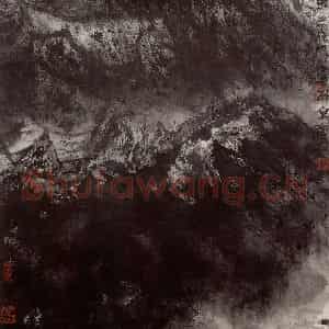 1999年 李宝林《夜泊图》国画山水作品图片鉴赏