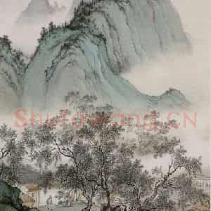 近现代 陈少梅《江南春》国画山水作品图片鉴赏