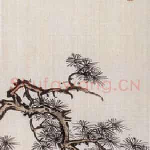 近现代 陈少梅《竹萱益寿》国画花鸟作品图片鉴赏
