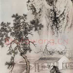 近现代 陈少梅《岁朝图》国画山水作品图片鉴赏