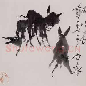 1979年 石鲁《动则活》国画花鸟写意作品图片鉴赏
