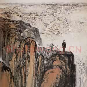 1959年 石鲁《转战陕北》国画山水写意作品图片鉴赏