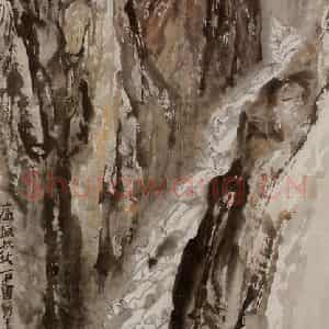 1960年 石鲁《高原放牧》国画山水写意作品图片鉴赏