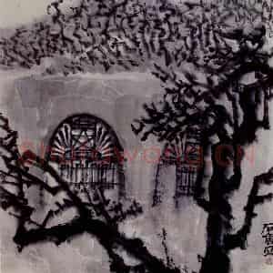 1961年 石鲁《东方欲晓》国画山水写意作品图片鉴赏