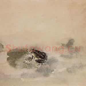 1940年 汪慎生《临孙隆花鸟册页》国画花鸟写意作品图片鉴赏