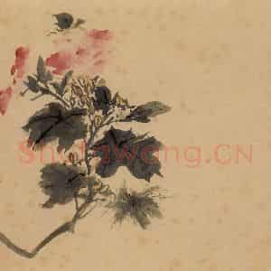 1940年 汪慎生《临孙隆花鸟册页》国画花鸟写意作品图片鉴赏