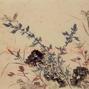 1940年 汪慎生《临孙隆花鸟册页》国画花鸟写意作品图片鉴赏