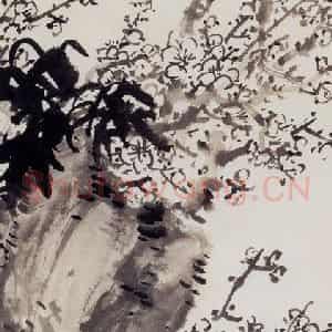 60年代 汪慎生《梅竹》国画花鸟写意作品图片鉴赏