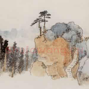 1962年 汪慎生《黄山雁荡记游合册》国画花鸟写意作品图片鉴赏