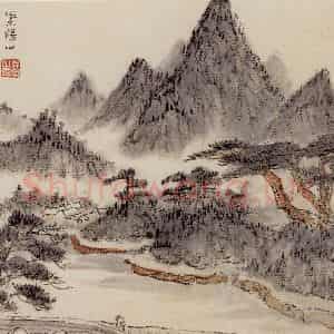 1962年 汪慎生《黄山雁荡记游合册》国画花鸟写意作品图片鉴赏