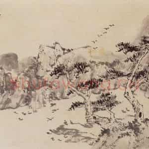 1962年 汪慎生《黄山雁荡记游合册》国画花鸟写意作品图片鉴赏