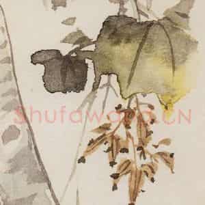 1956年 汪慎生《花鸟草虫书签》国画花鸟写意作品图片鉴赏