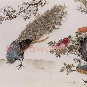 1957年 汪慎生《花鸟册页》国画花鸟工笔作品图片鉴赏