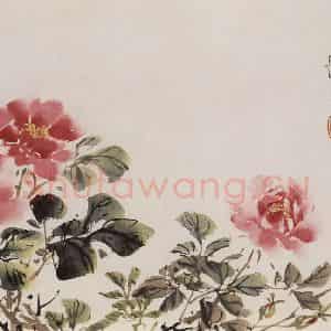 1957年 汪慎生《花鸟册页》国画花鸟兼工帯写作品图片鉴赏