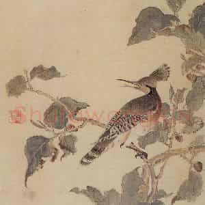 1936年 汪慎生《工笔花鸟册页》国画花鸟工笔作品图片鉴赏