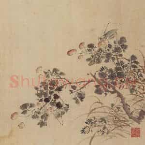 1936年 汪慎生《工笔花鸟册页》国画花鸟工笔作品图片鉴赏