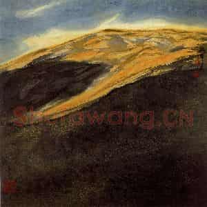 2002年 周韶华《荒原有情》国画山水作品图片鉴赏