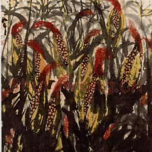 2002年 周韶华《忆家乡》国画花鸟作品图片鉴赏