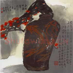 2002年 周韶华《梦游半坡》国画花鸟作品图片鉴赏