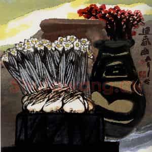 2002年 周韶华《春回马家窑》国画花鸟作品图片鉴赏