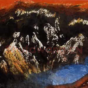 1987年 周韶华《天池》国画山水作品图片鉴赏
