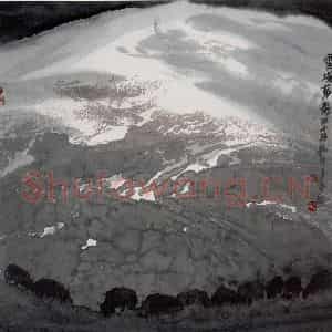 2000年 周韶华《雪域剪影》国画山水作品图片鉴赏