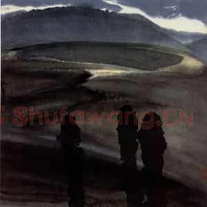 2002年 周韶华《姑嫂树》国画山水作品图片鉴赏