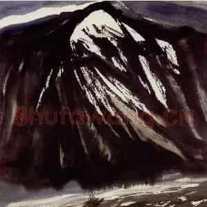 2002年 周韶华《水流山亦流》国画山水作品图片鉴赏