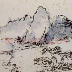 1991年 朱屺瞻《山水册》国画山水作品图片鉴赏