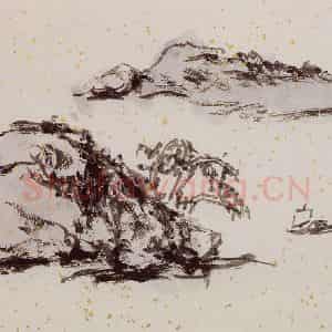 1991年 朱屺瞻《山水册》国画山水作品图片鉴赏