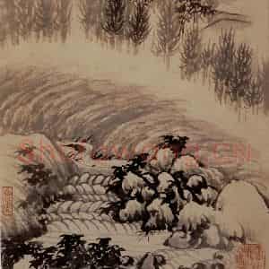 明末清初 石涛《金山龙游寺图册》国画山水作品图片鉴赏