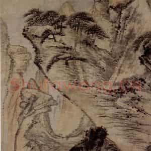 明末清初 石涛《黄澥轩辕台图》国画山水作品图片鉴赏