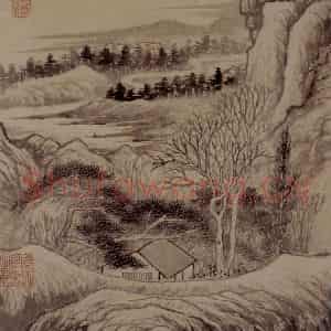 明末清初 石涛《山水花卉8开》国画山水作品图片鉴赏