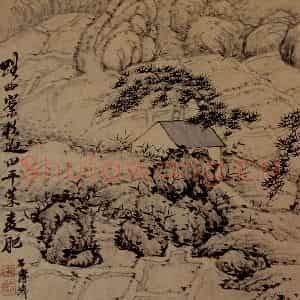明末清初 石涛《山水4开》国画山水作品图片鉴赏