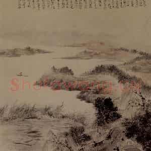 明末清初 石涛《淮阳洁秋》国画山水作品图片鉴赏