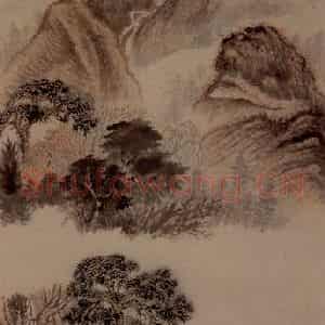 明末清初 石涛《狂壑晴岚》国画山水作品图片鉴赏