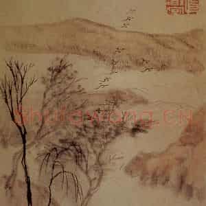 明末清初 石涛《山水7开》国画山水作品图片鉴赏