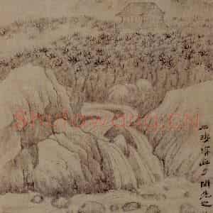 明末清初 石涛《山水花卉册》国画山水作品图片鉴赏