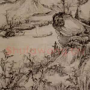 明末清初 石涛《静墨山水》国画山水作品图片鉴赏