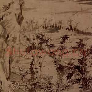 明末清初 石涛《木石幽居图》国画山水作品图片鉴赏