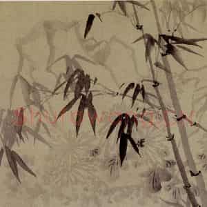 明末清初 石涛《书画轴》国画花鸟作品图片鉴赏