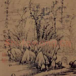 1667年 石涛《山水图册15开》国画综合作品图片鉴赏