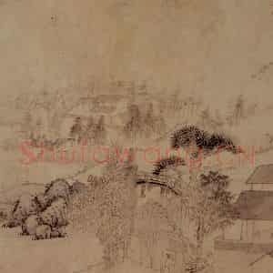 1695年 石涛《山水册8开》国画山水作品图片鉴赏